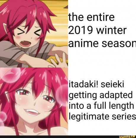 The Entire 2019 Winter Anime Season Itadaki Seieki Getting Adapted Into A Full Length Legitimate Series Anime Adaptations Chinese Cartoon